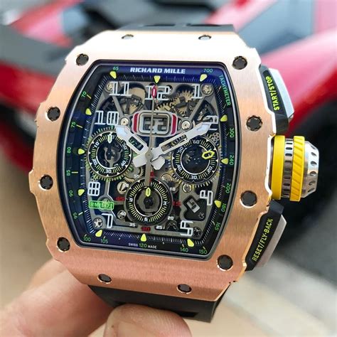 richard mille 11 rose gold|Richard Mille watch cost.